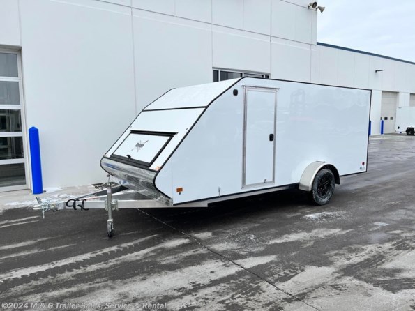 2022 Mission Trailers 7x16 Low Pro Enclosed Snowmobile Trailer - WHITE available in Ramsey, MN