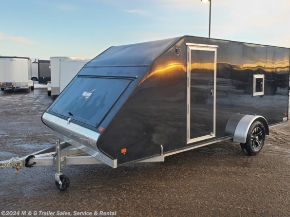 2022 Mission Trailers 7x16 Low Pro Enclosed Snowmobile Trailer - Black available in Ramsey, MN