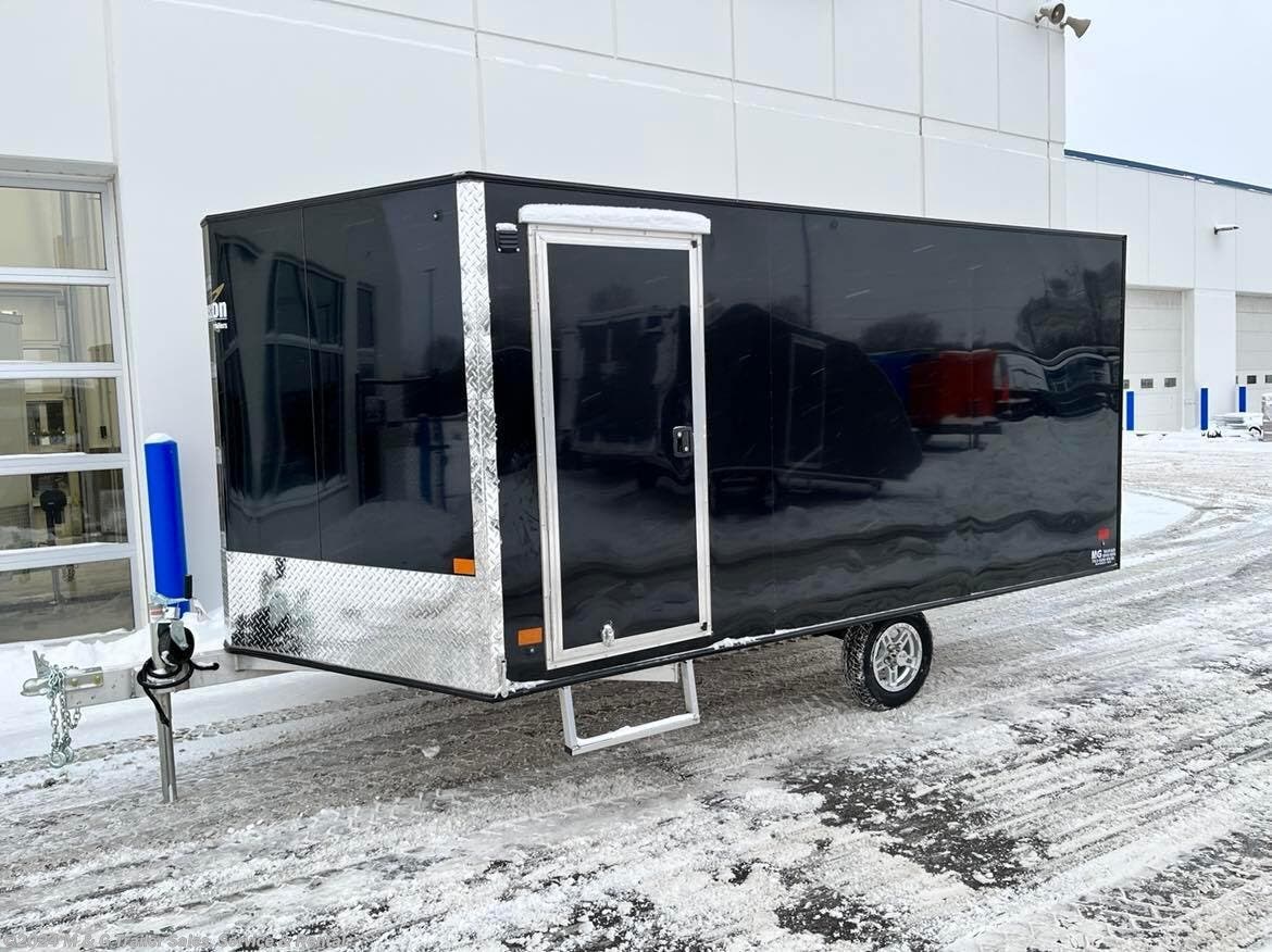 2022 Mission Trailers 8.5x12 Enclosed Deckover Snow Trailer - BLACK - Stock #020525