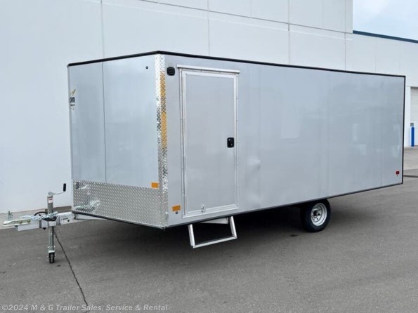 2022 Mission Trailers 8.5x14 Enclosed Deckover Snow Trailer - Silver available in Ramsey, MN