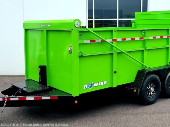 2023 BWISE 7X14 Ultimate Dump - 15.4K -GREEN - ON SALE available in Ramsey, MN