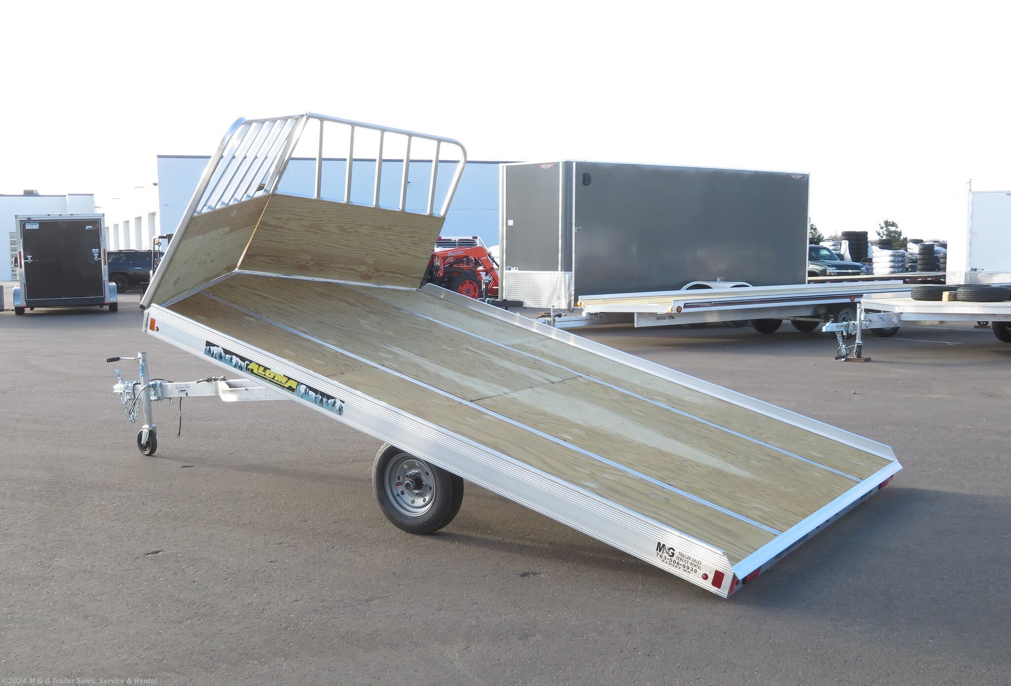 8x12 Snowmobile Trailer for sale | New Aluma 8612DTilt Aluminum Tilt 