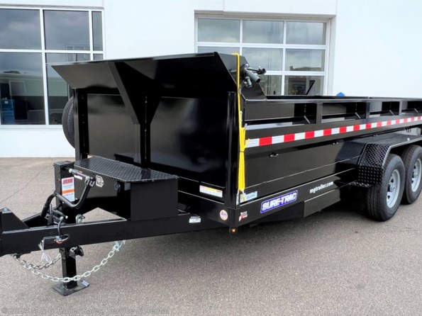 2022 Sure-Trac 16' Dump 14k Trailer - Black available in Ramsey, MN
