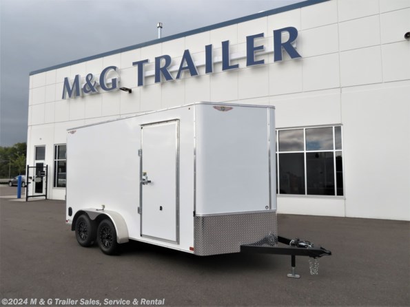 2023 H&H 7x14TA Enclosed 6'6" Int Cargo - white available in Ramsey, MN