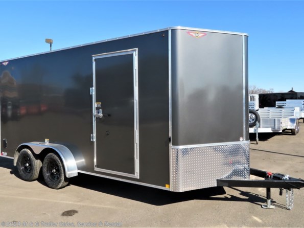 2023 H&H 7x16TA Enclosed 7' Int Cargo - Charcoal available in Ramsey, MN