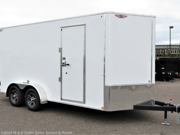 2023 H&H 7x16TA Enclosed 7' Int Cargo - White available in Ramsey, MN