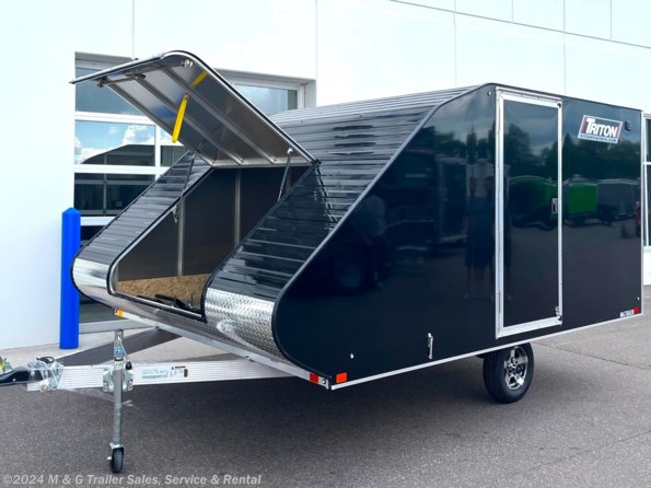 2023 Triton Trailers TC128 Enclosed Snowmobile Trailer - BLACK available in Ramsey, MN