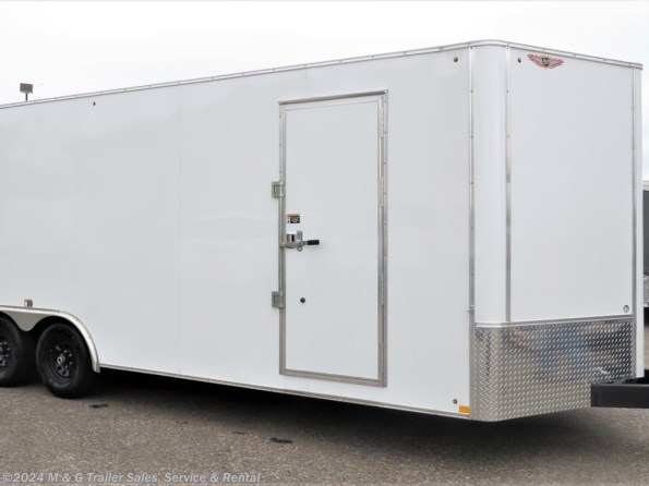 2023 H&H 8.5x24TA Enclosed 7' Int Car Hauler - White available in Ramsey, MN