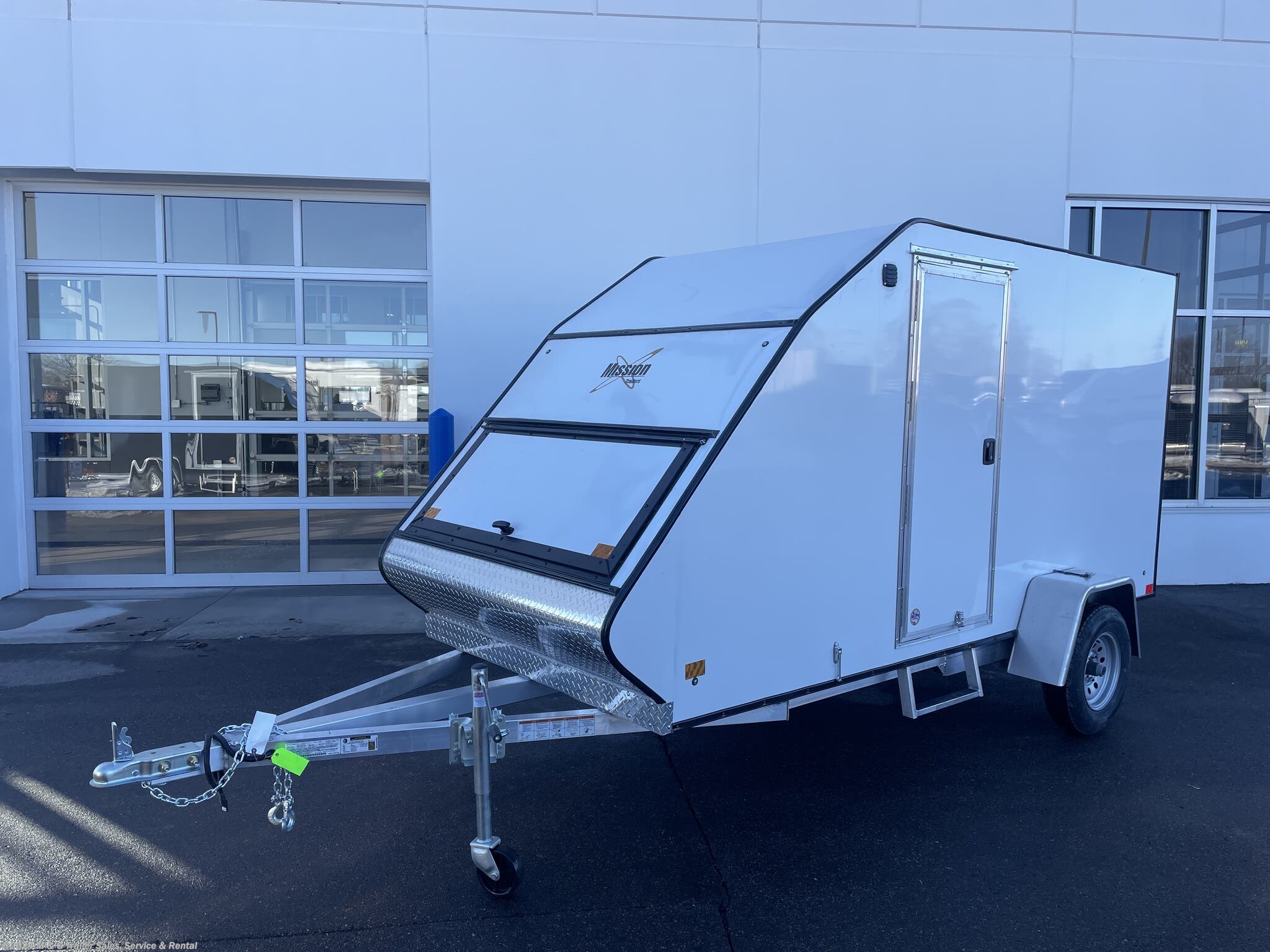 2023 Mission Trailers 60x12 Enclosed Snow Trailer - White - Stock #025171