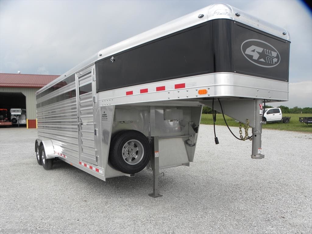 Livestock Trailer - 2019 4-Star Runabout 6'10X20X7' STOCK TRAILER, WERM FLOOR AND MORE! | TrailersUSA
