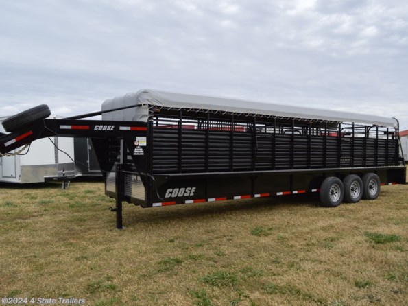 2023 Coose 6'8X28X6'6 Ranch Hand Tarp Top Rubber Floor available in Fairland, OK