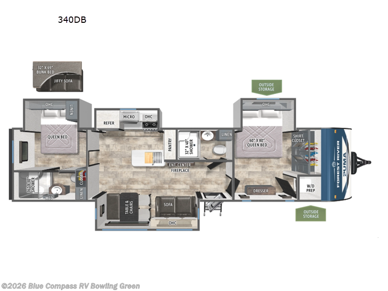 New 2026 Forest River Puma 340DB available in Bowling Green, Kentucky