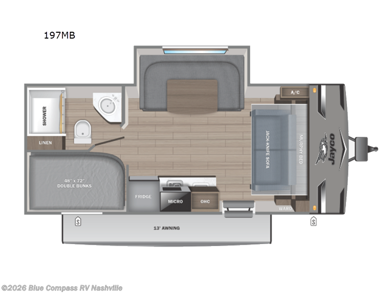 New 2027  Jayco Jay Flight SLX 197MB by Jayco from Blue Compass RV Nashville in Lebanon, TN