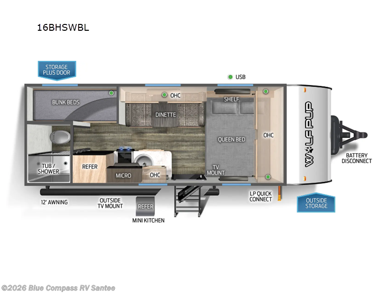 Used 2024 Forest River Cherokee Wolf Pup Black Label 16BHSWBL available in Santee, California
