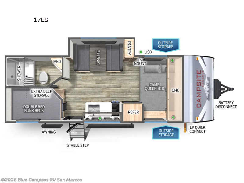 Used 2025  Forest River Campsite Reserve 17LS by Forest River from Blue Compass RV San Marcos in San Marcos, CA