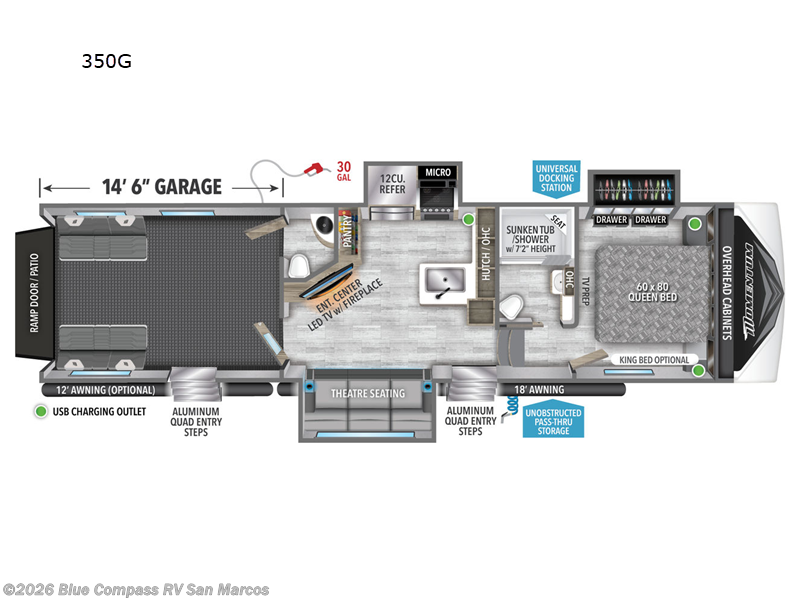 Used 2023  Grand Design Momentum 350G by Grand Design from Blue Compass RV San Marcos in San Marcos, CA