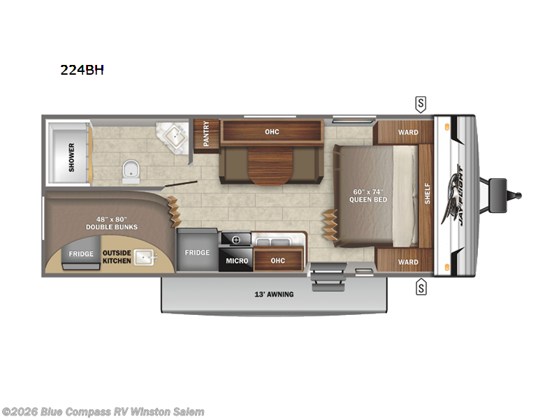 Used 2022 Jayco Jay Flight SLX 8 224BH available in Rural Hall, North Carolina