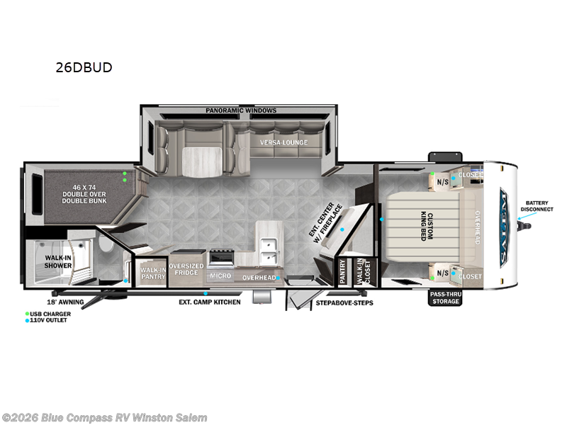 Used 2023 Forest River Salem 26DBUD available in Rural Hall, North Carolina