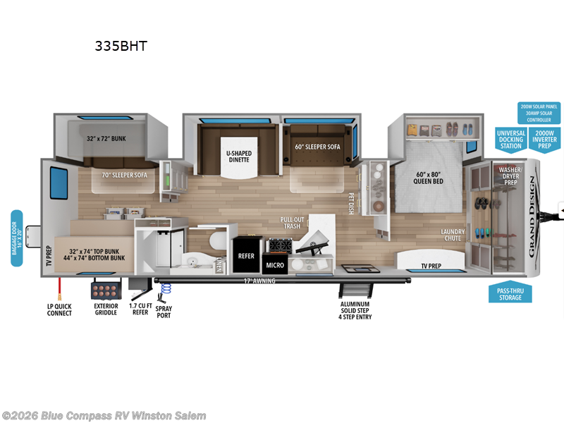 New 2027 Grand Design Transcend 335BHT available in Rural Hall, North Carolina