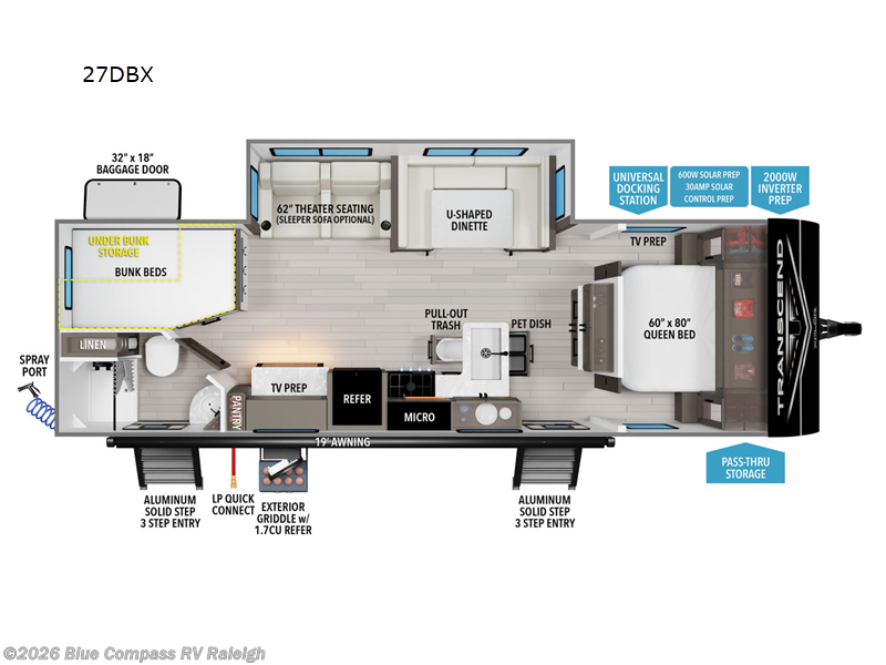 Used 2025 Grand Design Transcend Xplor 27DBX available in Raleigh, North Carolina