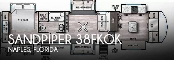 Used 2021 Forest River Sandpiper 38FKOK available in Naples, Florida