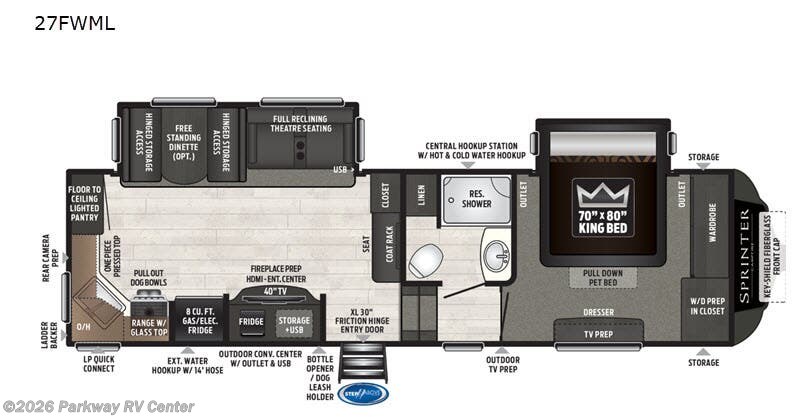 Used 2020 Keystone Sprinter Campfire Edition 27FWML available in Ringgold, Georgia