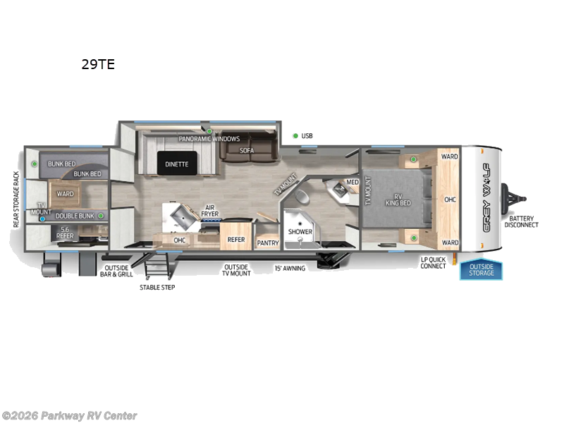 Used 2025 Forest River Cherokee Grey Wolf 29TE available in Ringgold, Georgia
