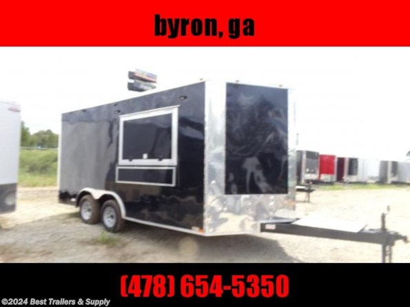 2022 Empire Cargo 8.5x16 SILVER Concession 3x6 Window w/ Sink Pkg available in Byron, GA