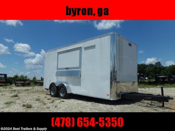 2022 Covered Wagon 7X16 white concession trailer available in Byron, GA