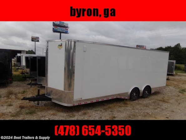 2022 Covered Wagon 8.5x24 10k White Enclosed Carhauler w/ Ramp door available in Byron, GA