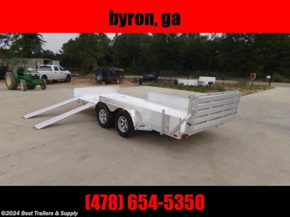 2023 Aluma 8116 BT SR side load aluminum trailer atv utv moto available in Byron, GA