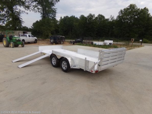 2023 Aluma 8116 BT SR side load aluminum trailer atv utv moto available in Byron, GA