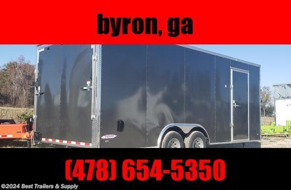 2022 Freedom Trailers 8.5X20 grey Ramp Door Car Hauler available in Byron, GA