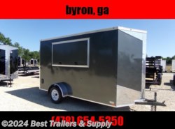 2022 Empire Cargo 6x12 Charcoal grey enclosed concession trailer