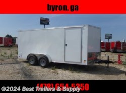 2023 Covered Wagon 7x16 6ft 3in white enclosed cargo trailer