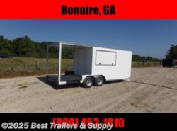 2022 Rock Solid Cargo 8.5X20 white Concession w/ 6' Porch
