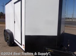 2022 Covered Wagon 6x12 White Blackout Electric PKG ramp door