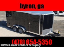 2023 Covered Wagon 7 x 18 black covered wagon trailer enclosed