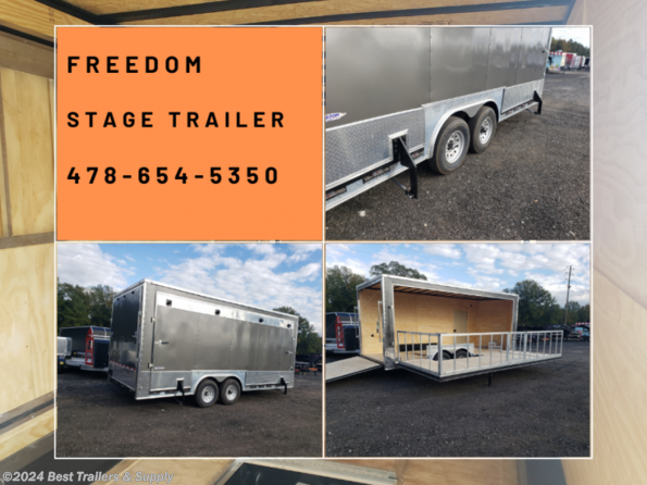 2024 Freedom Trailers 8.5X20 stage event concert band trailer vending available in Byron, GA