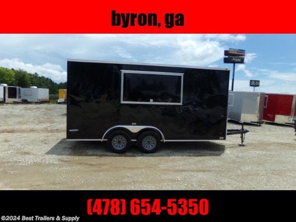 2022 Freedom Trailers 7X16 black concession trailer base vending available in Byron, GA