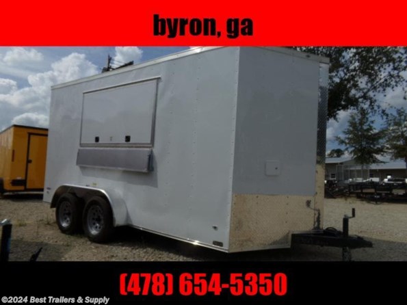 2022 Freedom Trailers 7X14 white Finished Interior Electrical AC vending available in Byron, GA