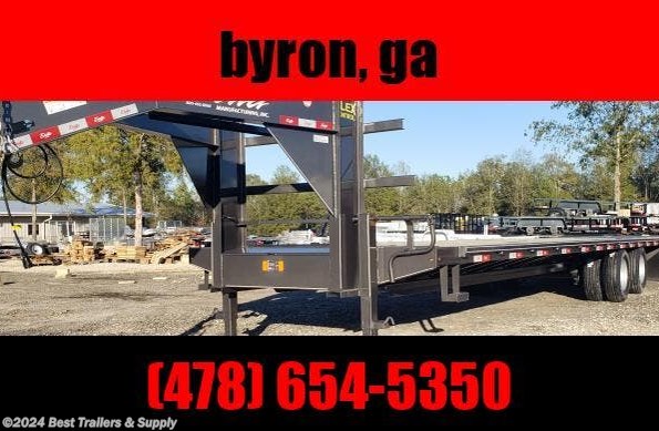 2022 Delta 35 ft gooseneck deckover mega ramp work trailer available in Byron, GA