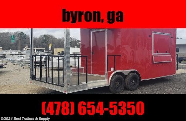 2022 Empire Cargo 8X22 Concession trailer w porch hood and propane 1 available in Byron, GA