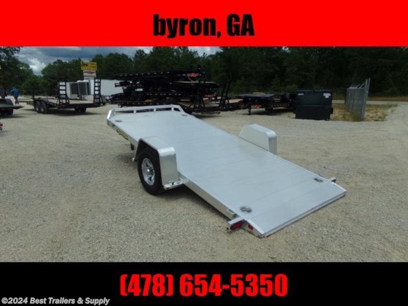 2024 Aluma 8214 h tilt low pro atv car hauler trailer aluminum available in Byron, GA