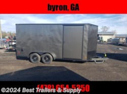 2024 Covered Wagon 7x16charcoal blackout enclosed trailer w extra wid