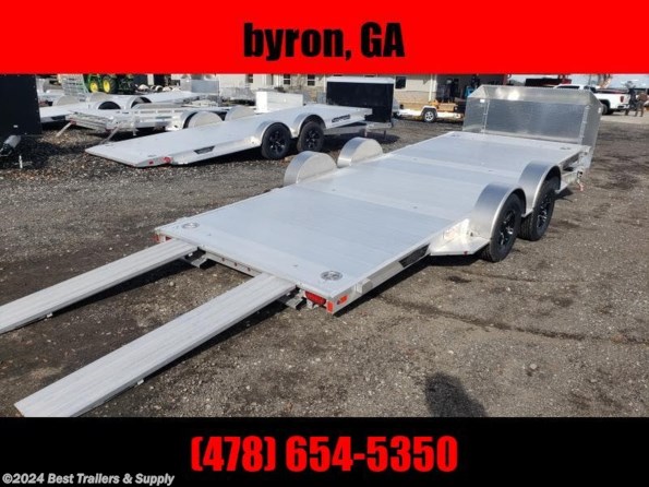 2024 Aluma 8218 Tilt anniversary car hauler trailer aluminum available in Byron, GA
