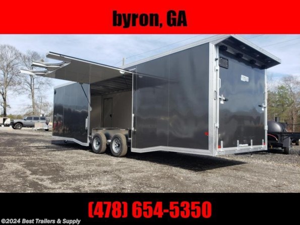 2024 E-Z Hauler 8.5x28 spread axle trailer wramp door Elite Ecsape available in Byron, GA