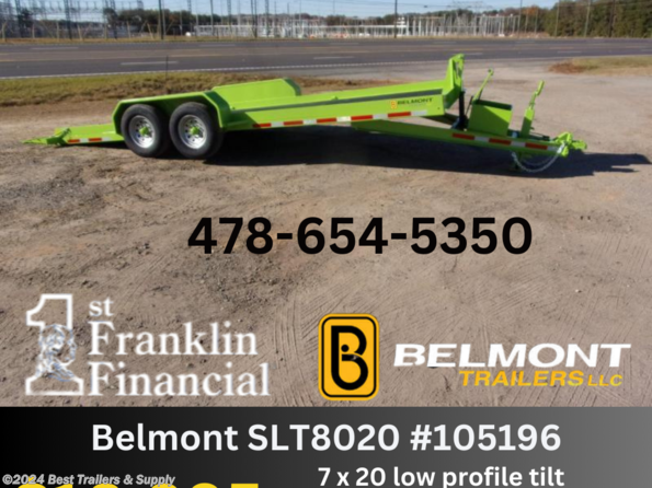 2023 Belmont equipment 80x20 14k Hydraulic tilt deck trailer lo available in Byron, GA