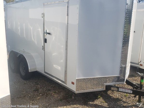 2024 Nationcraft 7X12 white enclosed cargo trailer w ramp available in Byron, GA