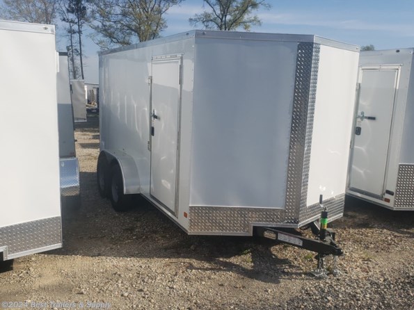 2024 Nationcraft 7X12 white enclosed cargo trailer w ramp available in Byron, GA